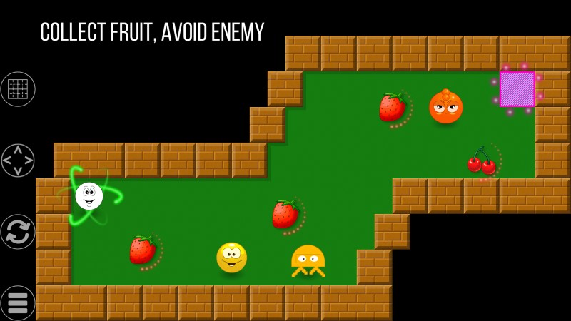 atomic egg action screenshot fruit monster level maze labyrint