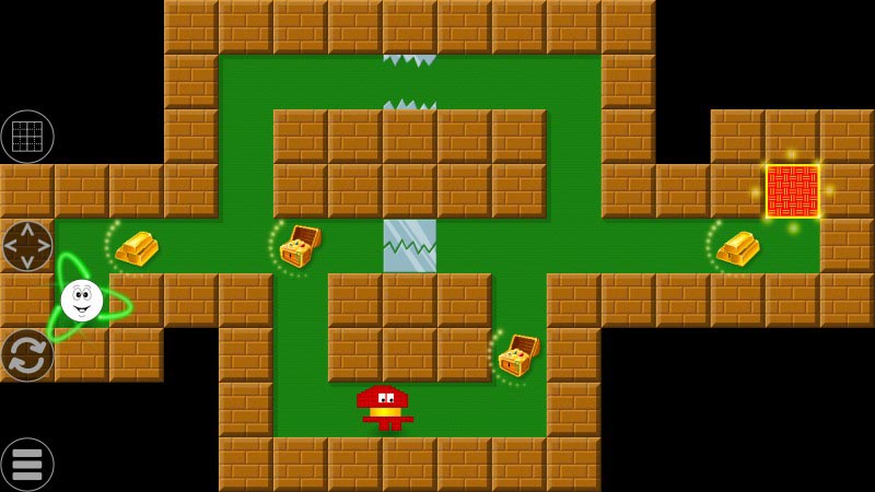 atomic egg children kids screenshot labyrint level maze action treasure gold